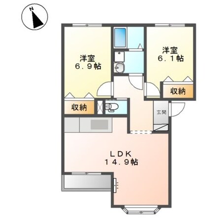 姫路駅 バス21分  小川下車：停歩3分 2階の物件間取画像